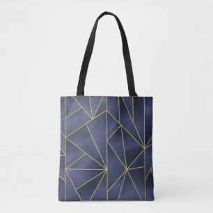 Tote Bag Luxe or géométrique sans couture motif
