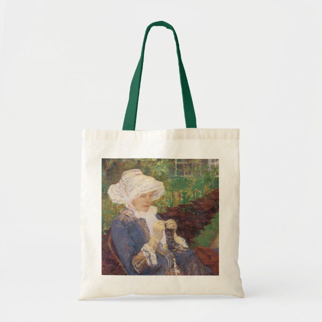 Tote Bag Lydia Crocheting en Jardin à Marly, Mary Cassatt (Devant)