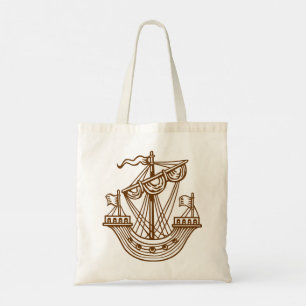 Tote Bag Lymphad (navire héraldique) - Noyer