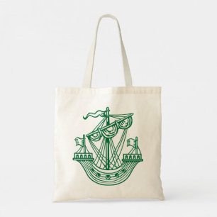 Tote Bag Lymphad (Navire héraldique) - Vert forêt