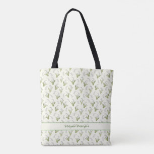 Tote Bag Lys Whimsical de la vallée mai Fleur d'anniversair