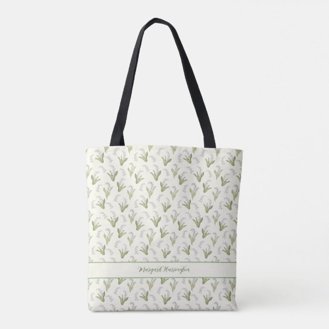 Tote Bag Lys Whimsical de la vallée mai Fleur d'anniversair (Dos)