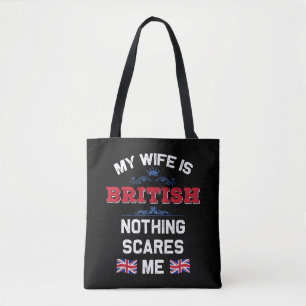 Tote Bag Ma femme est britannique monarchie Royaume-Uni rac