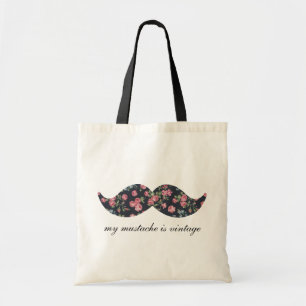 Tote Bag Ma moustache est cru floral