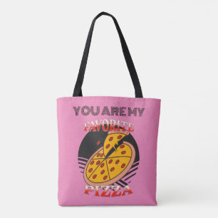 Tote Bag Ma pizza préférée, cadeau père cool élégant