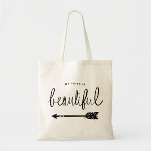 Tote Bag Ma tribu est bel Main-En lettres élégant