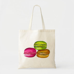 Tote Bag Macarons colorés aquarelle art funky