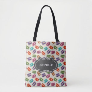 Tote Bag Macarons colorés mignons Motif avec Pois