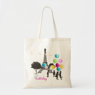 Tote Bag Macarons français colorés Enfants Jouant Anniversa