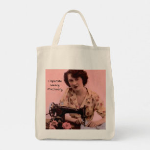 Tote Bag Machine à coudre vintage fonctionnant avec des mac