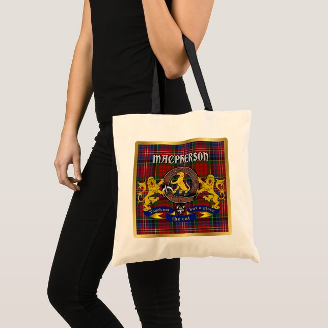 Tote Bag Macpherson Clan Badge & Tartan Fourre-tout (Devant (produit))