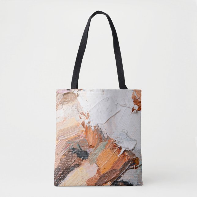 Tote Bag Macro. Art Abstrait. Huile de pâte gaufrée express (Devant)