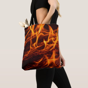 Tote Bag Macro de flamme de feu dans la cheminée