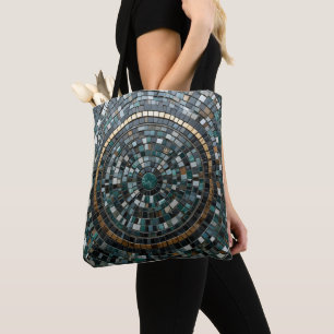 Tote Bag Macro murale en mosaïque circulaire de luxe