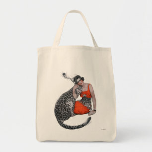 Tote Bag Madame et léopard