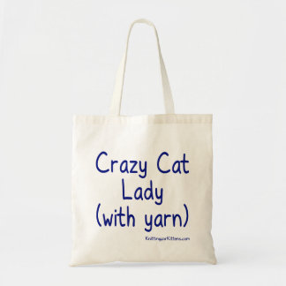 Tote Bag Madame folle de chat (avec le fil)