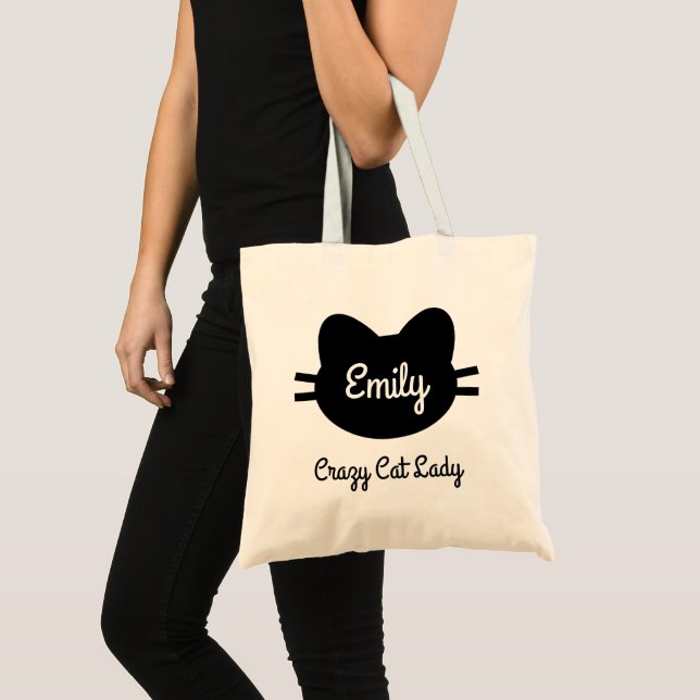 Tote Bag "Madame folle" Fourre-tout de chat (Devant (produit))
