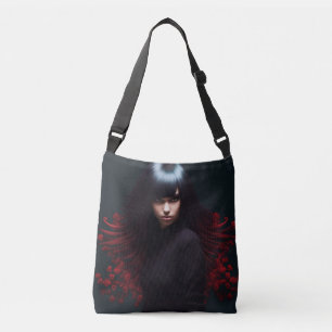 Tote Bag Mädchen schwarze Haare Tragetaschen Mit Langen Trägern
