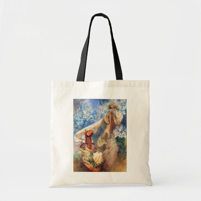 Tote Bag Madonna de la Lily, Mucha (Devant)