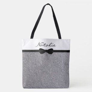 Tote Bag Magasin personnalisé Parties scintillant Silver B