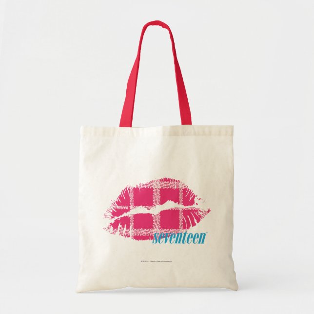 Tote Bag Magenta de plaid (Devant)