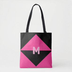 Tote Bag Magenta moderne et noir