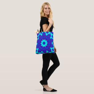 Tote Bag Magic Blue kaleidoscope flourished