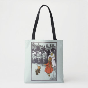 Tote Bag Magicien d'Oz Dorothée Toto Glinda Munchkins vinta