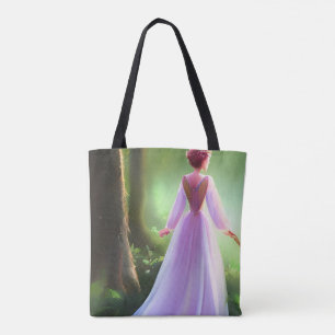 Tote Bag Magique Fantastique Princesse Aquarelle Forêt