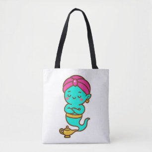 Tote Bag Magique Kawaii Djinn - Neon Spirit