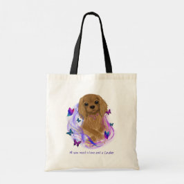 Tote Bag Magique Ruby Cavalier King Charles Spaniel  