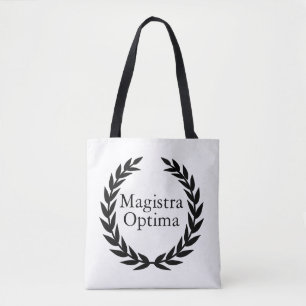 Tote Bag Magistra Optima Enseignant Latin    
