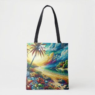 Tote Bag Magnifique Art Ai   Beauté côtière personnalisée
