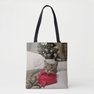 Tote Bag Magnifique chat noir et blanc