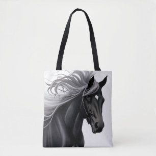 Tote Bag Magnifique Cheval Noir