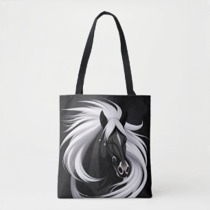 Tote Bag Magnifique Cheval Noir