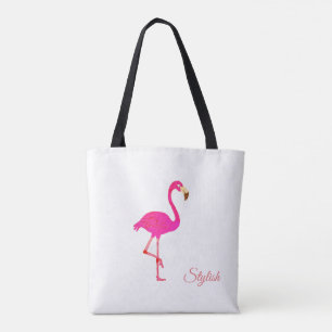 Tote Bag Magnifique flamant rose et calligraphie élégante s