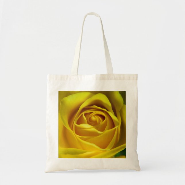 Tote Bag Magnifique image macro rose jaune (Devant)