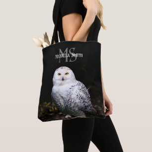 Tote Bag Magnifique monogramme de nom personnalisé de harfa