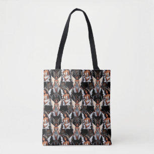 Tote Bag Magnifique motif de design d'anges fille noire -So