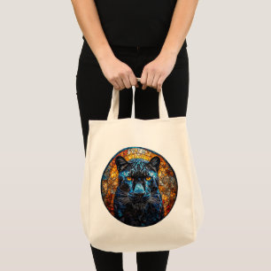 Tote Bag Magnifique œuvre d'art en verre teinté de panthère