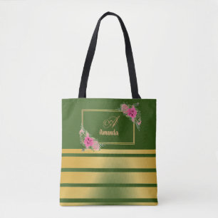 Tote Bag Magnifique Tirures dorées brillantes Nom de fille