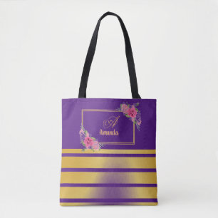 Tote Bag Magnifique Tirures dorées brillantes Nom de fille