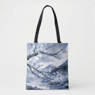 Tote Bag Magnifiques Fleurs de Cerisier Japonais Élégantes