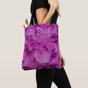 Tote Bag Magnifiques hortensias roses floraux magenta rose
