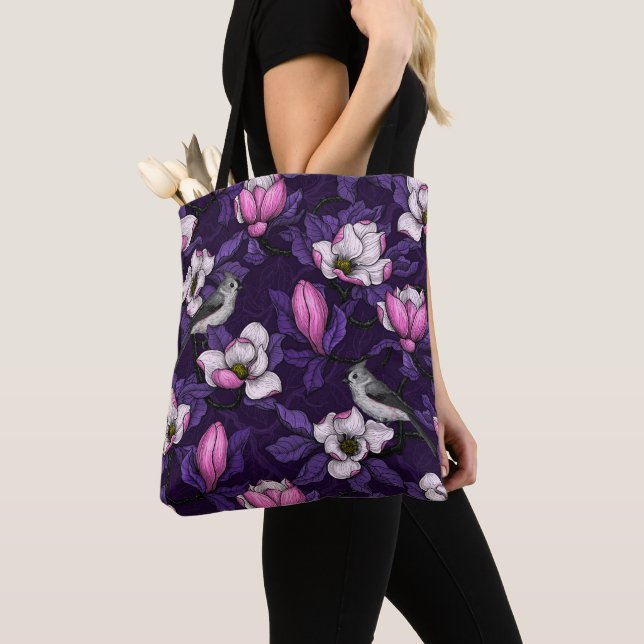 Tote Bag Magnolia en floraison et tireur 4 (De près)