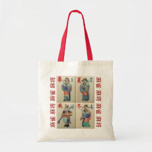 Tote Bag Mah-Jong Season tiles 2 with 麻雀  麻将