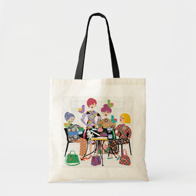 Tote Bag Mah Jongg Birds Fourre-tout (Devant)