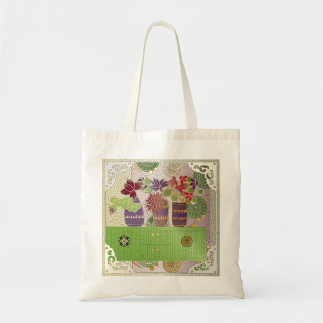 Tote Bag Mah Jongg Green Table Fourre-tout (Devant)
