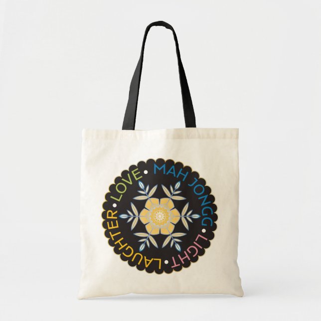 Tote Bag Mah Jongg Snowflakes Fourre-tout (Devant)